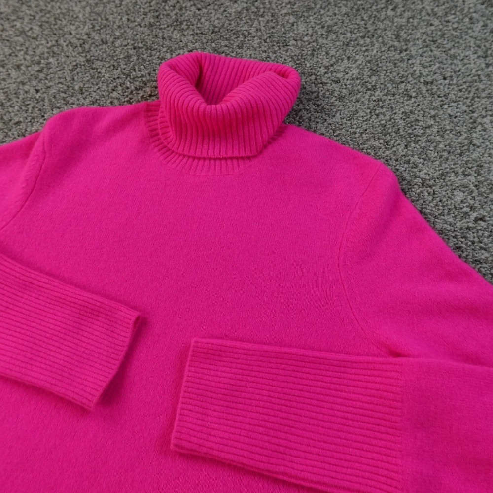 Aqua Cashmere Sweater Womens M Pink Turtleneck Pullover Knit Cozy Soft‎ Warm Top